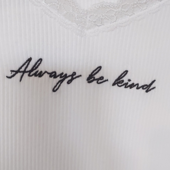 NWOT White Crop Long Sleeve Top - Picture 2 of 6